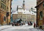 Widok na Rynek Starego Miasta w zimie