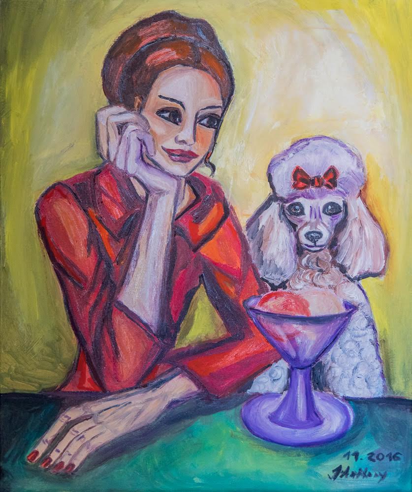 Lady with a Poodle