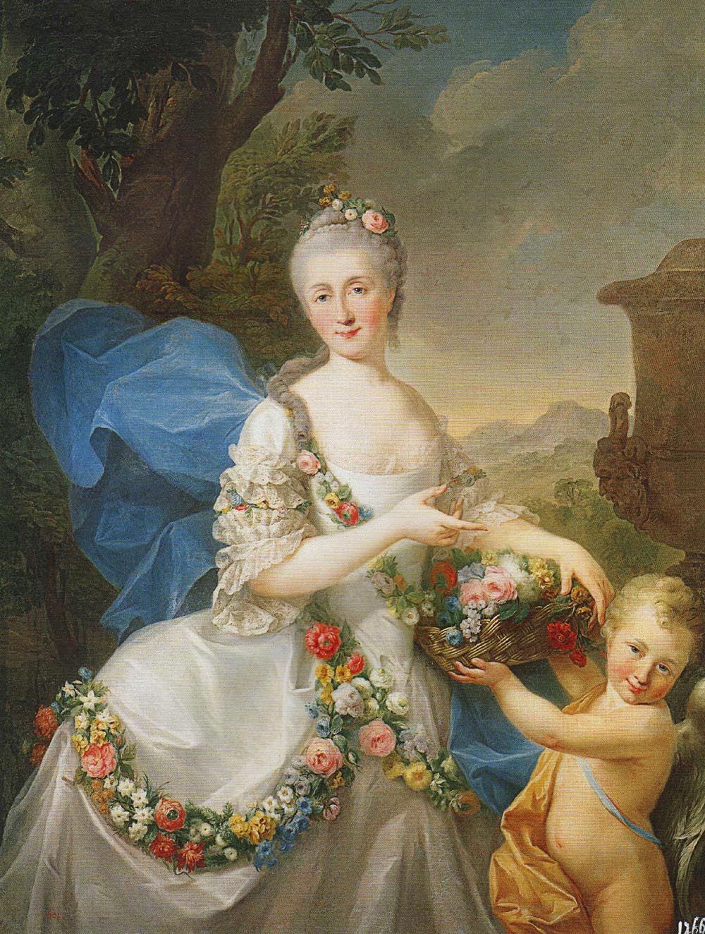 Portrait of Apolonia Poniatowska ne Ustrzycka with Her Son Stanislaw