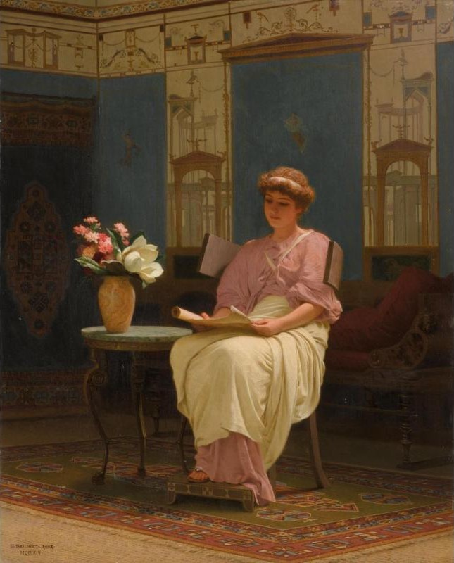 Lady Reading in a Pompeian Interior