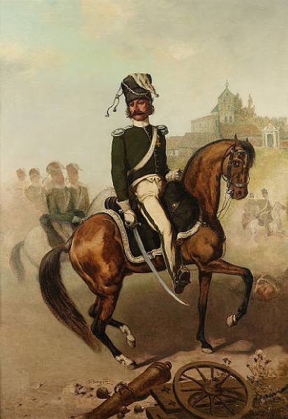 Polish Cavalry Officer on Horseback