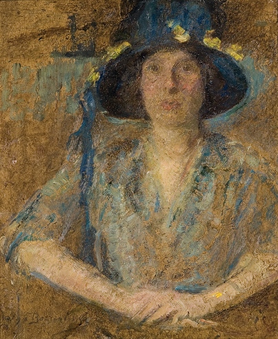Lady in a Hat with Flowers