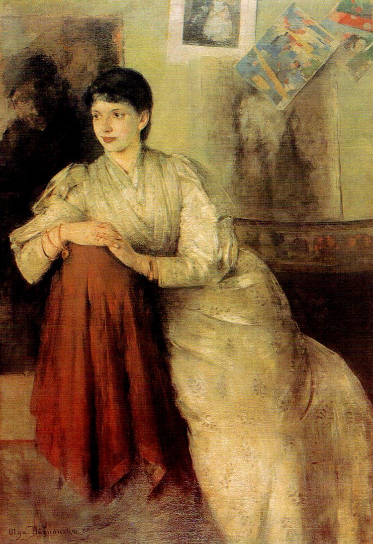Portret kobiety w biaej sukni