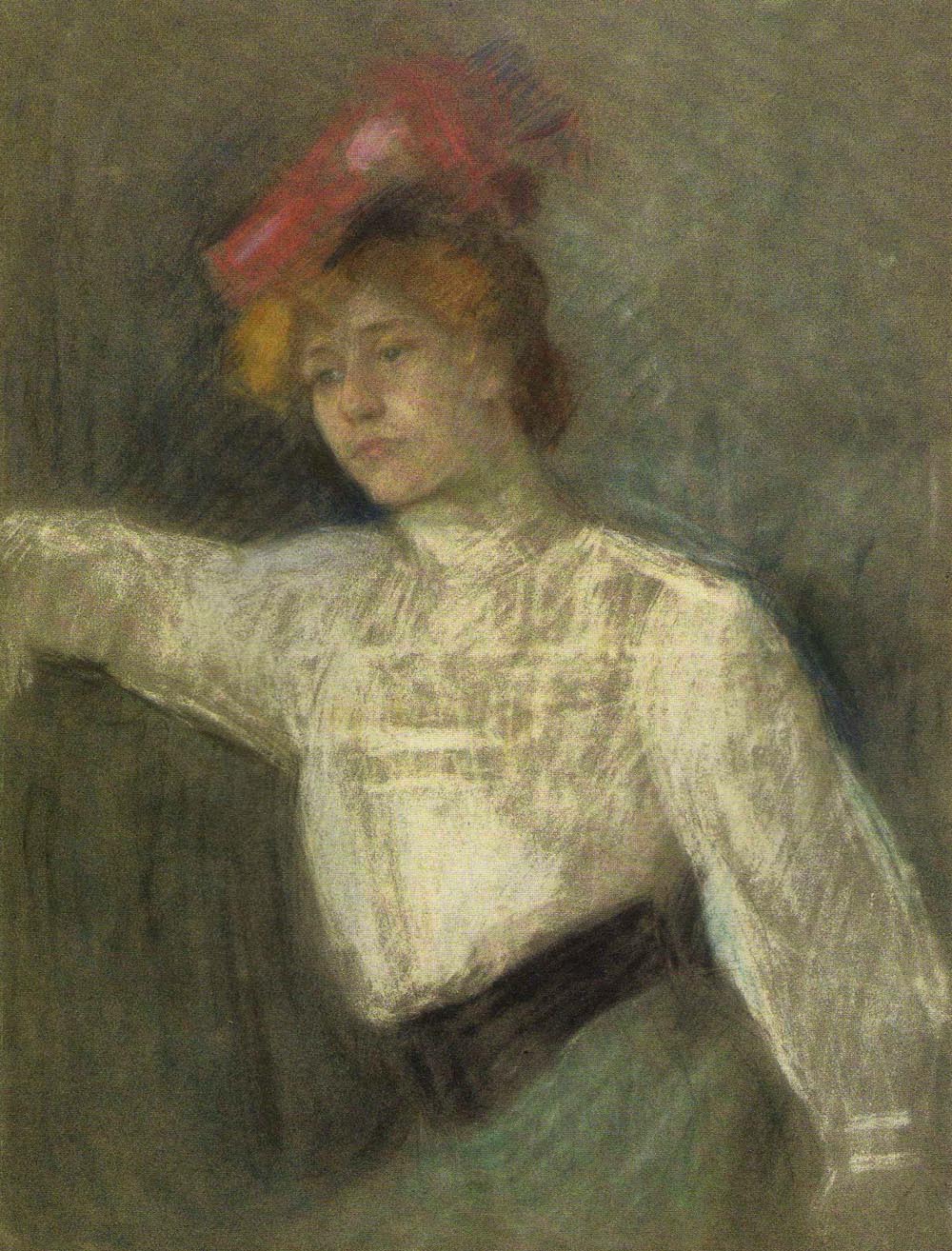 Portrait of a Woman in a Red Hat