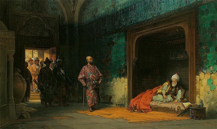 Sutan Bajazyt w niewoli u Tamerlana (Timura)