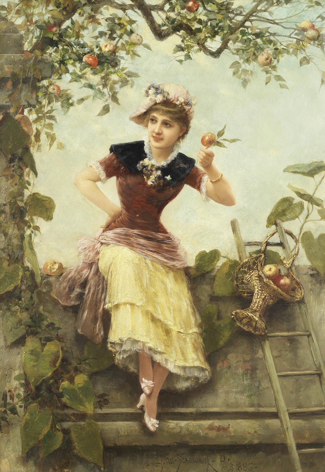 Girl by an Apple Tree