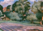 Landscape with Trees and a Red House