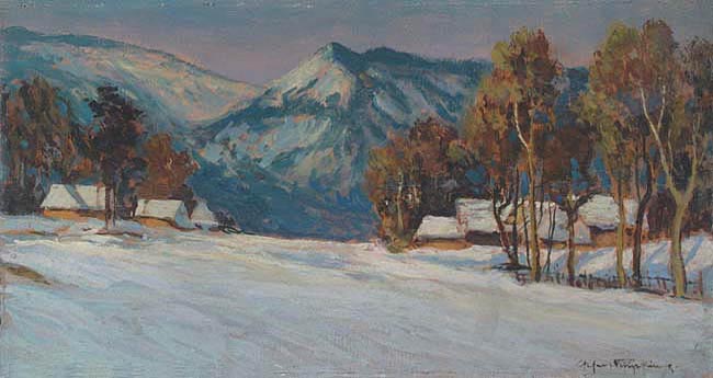 Winter Landscape with Mountains