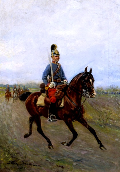 Austrian Dragoon on Horseback