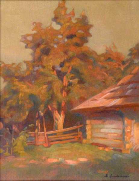 Barn in Autumn Landscape