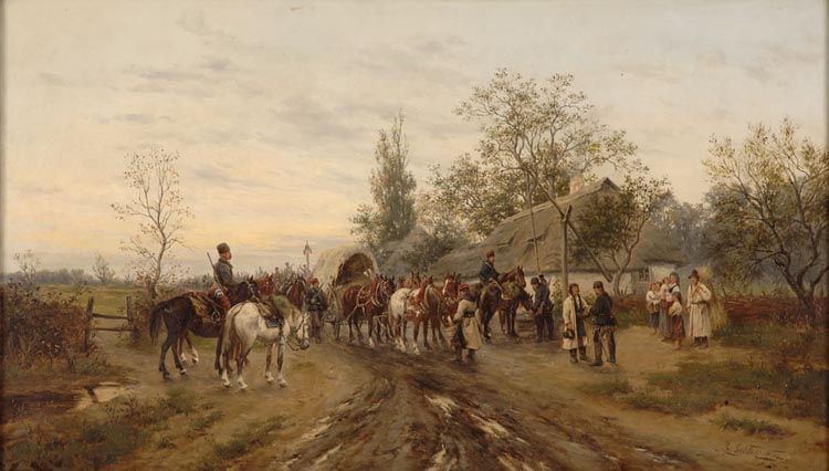 Cossacks Stopping at a Draw Well (Kosaken beim Halt an einem Ziehbrunnen)