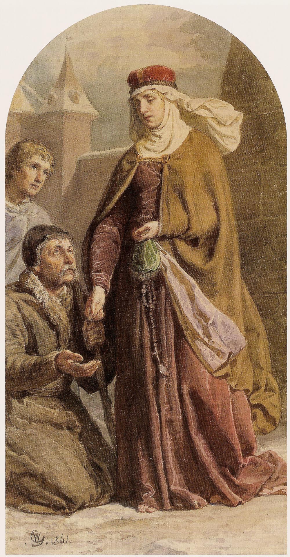 St. Hedwig of Andechs Giving Alms