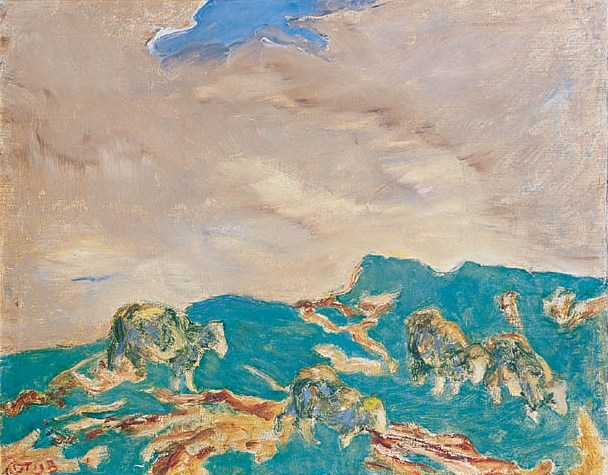 Landscape with Herd of Sheep