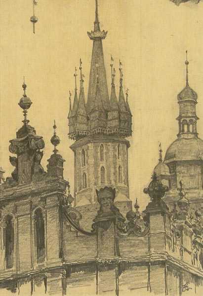 Cloth Hall and St. Mary's Church in Cracow