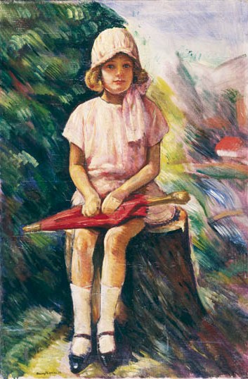 Portret dziewczynki z parasolk