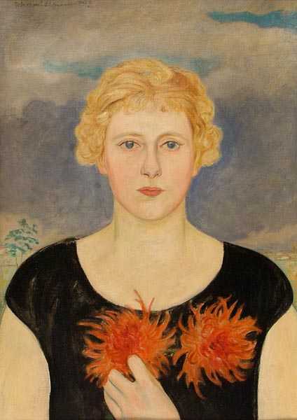 Portrait of a Girl with Asters