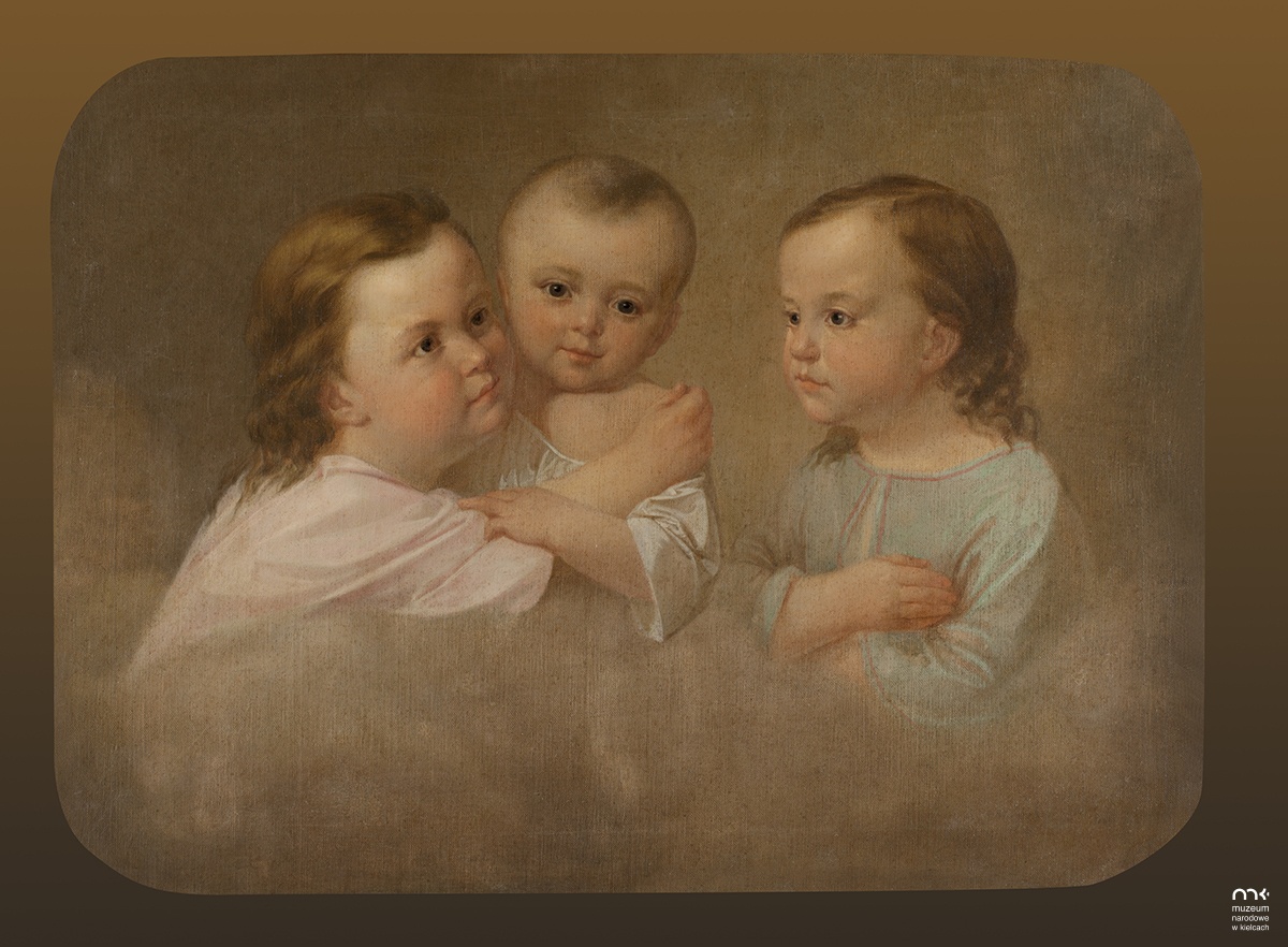 Portret dzieci: Romana, Tadeusza i Henryka Morstinw