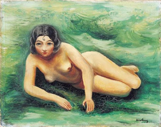 Naked girl in grass (Nue allonge dans l' herbe)