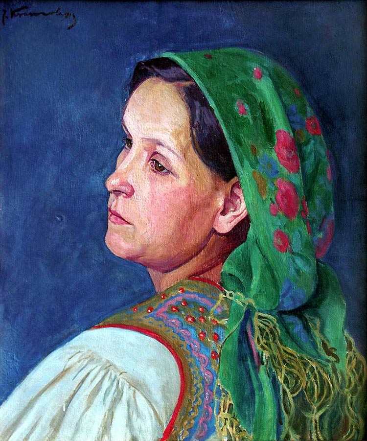 Portret ony w stroju krakowskim