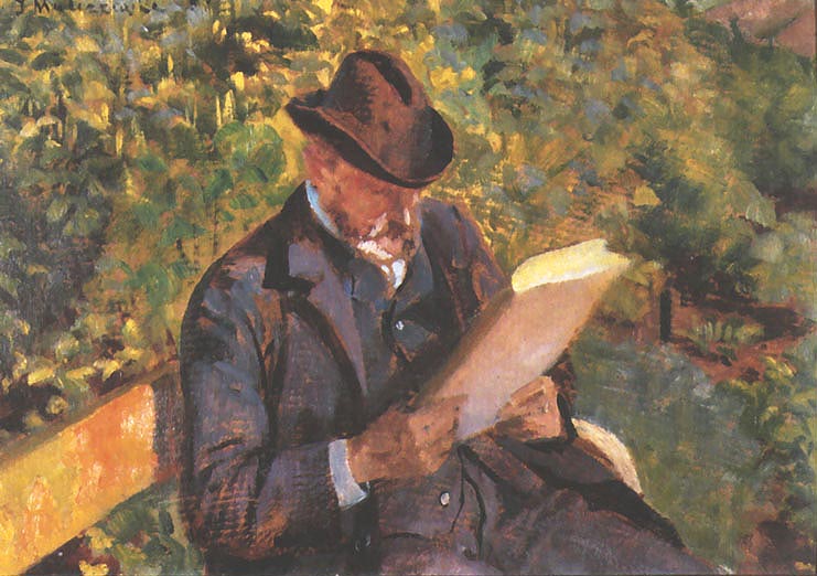 Portret czytajcego mczyzny