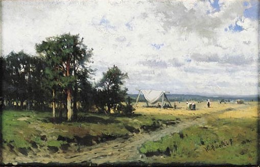 Summer Landscape with Harvesters