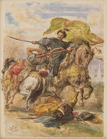 King Jan Sobieski Takes the Banner at the Battle of Vienna