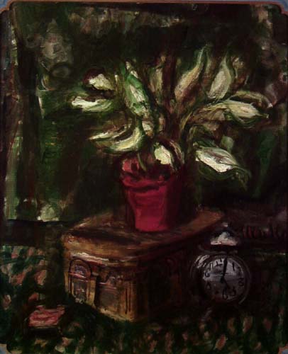 Still Life with Green Flowers