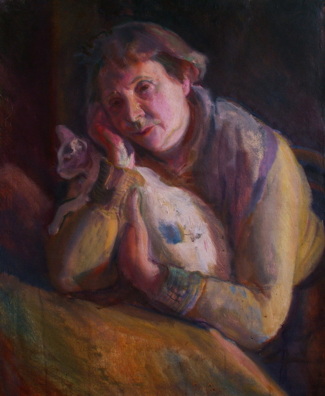 Portrait of the Artist's Mother with a Cat