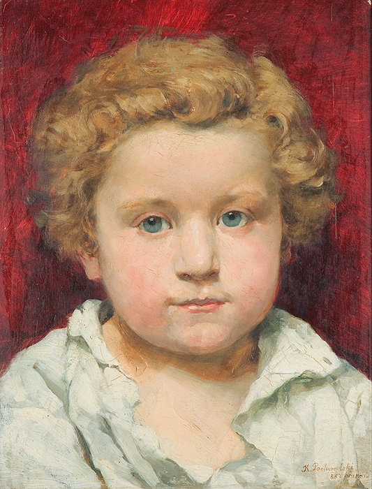 Portret jasnowosego dziecka