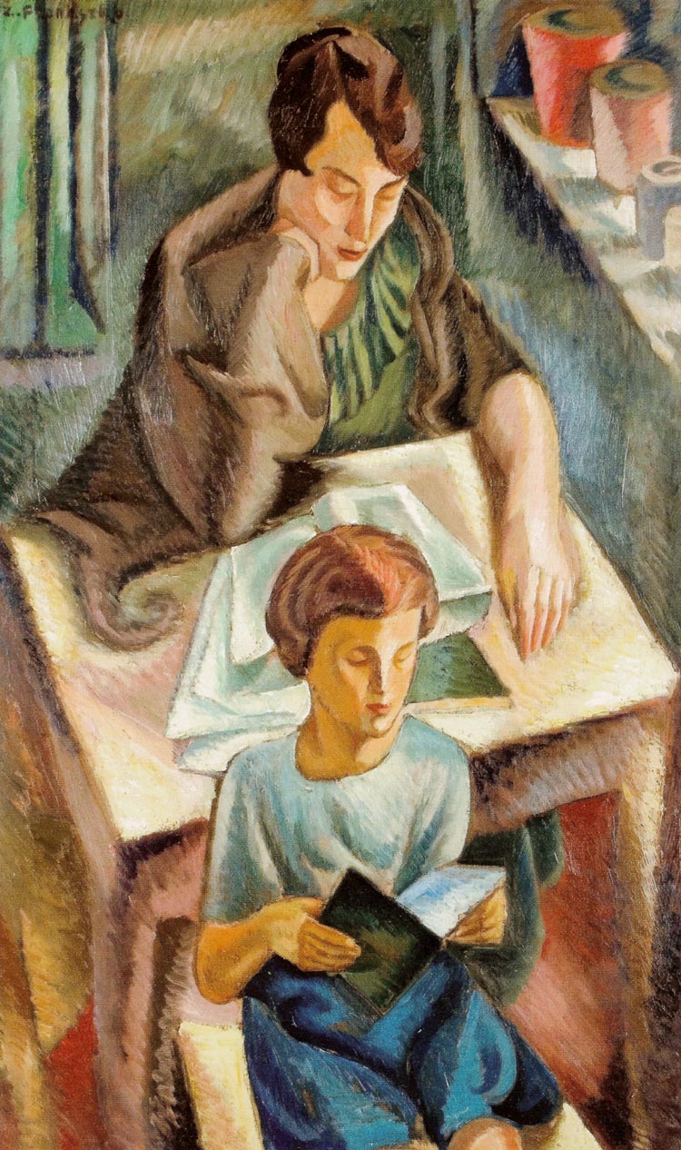 Artist's Wife with a Boy at a Table