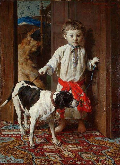 Artist's Son with a Dog