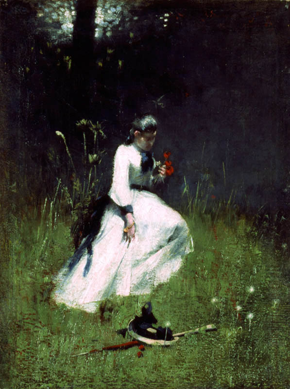 Girl Picking Up Flowers