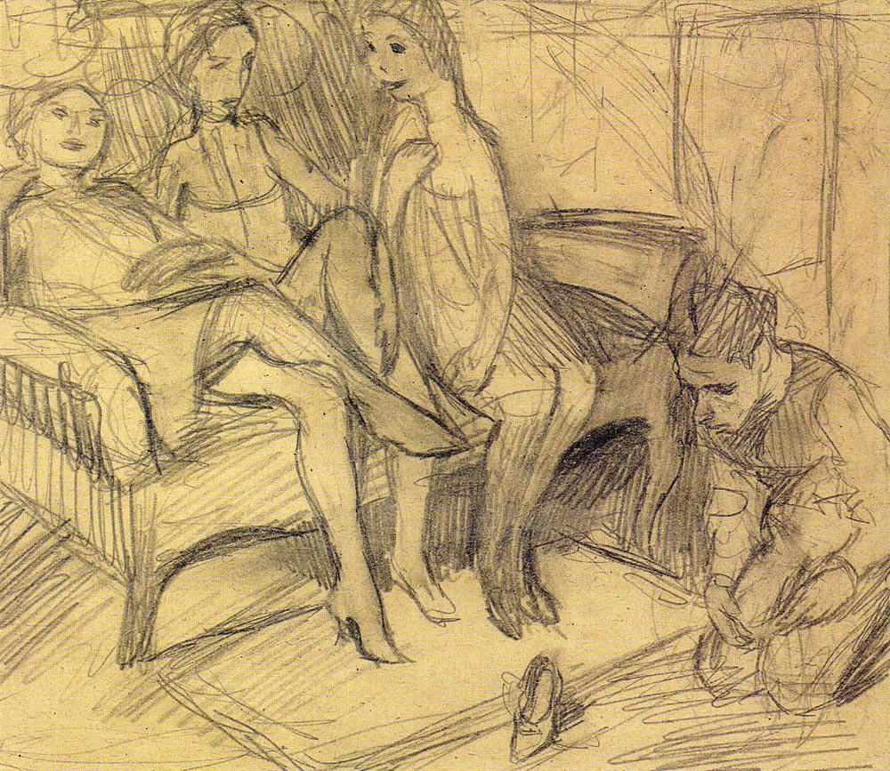 Adoration of a Slipper (Three Women and a Man)