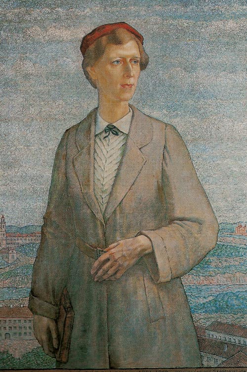 Portrait of Artist's Wife on the Background of Vilnius