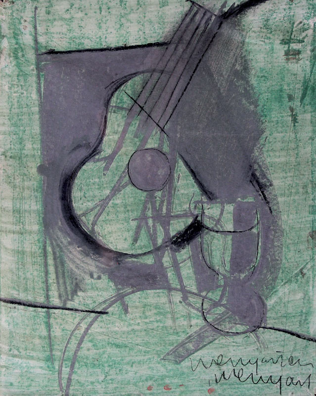 Cubist Composition with Guitar