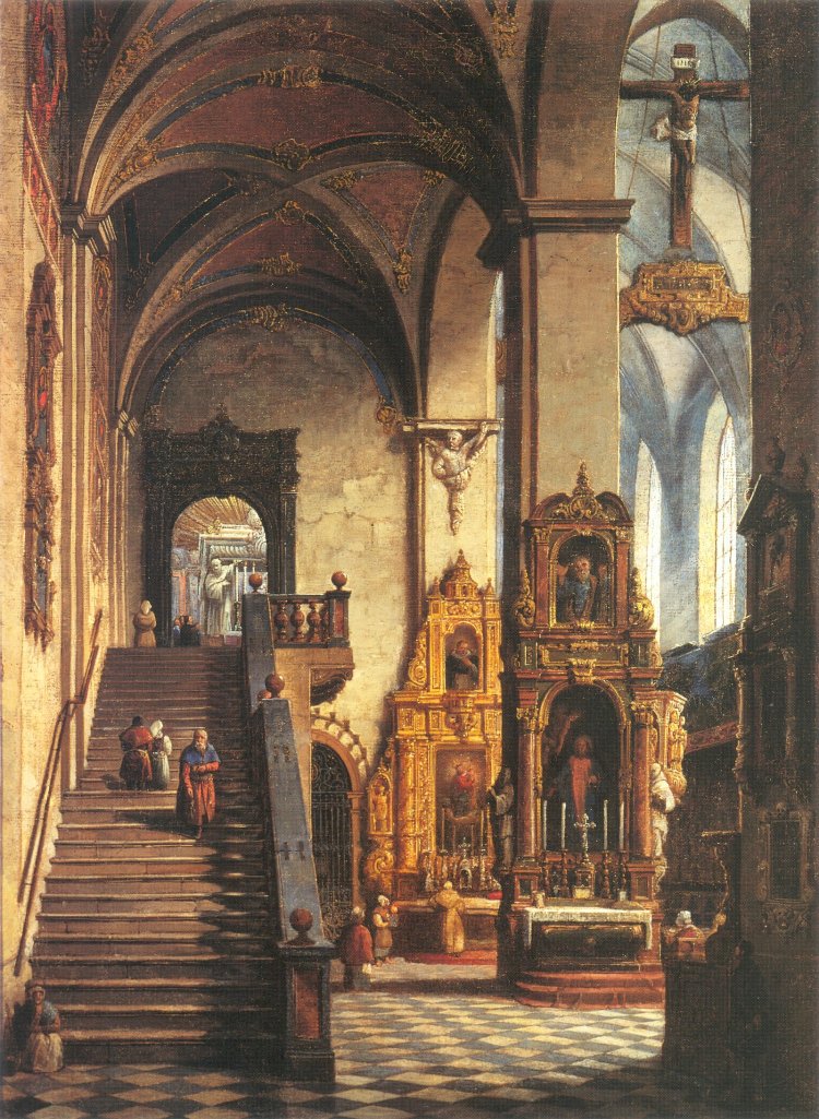 Interior of the Dominican Church in Cracow